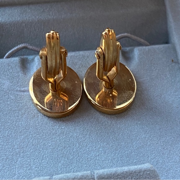 Dunhill d Logo Tie Clasp Cufflinks Set Vintage Gold Original Presentation Box - Picture 7 of 9